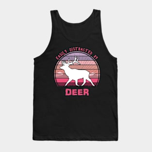 Easily Distracted By Deer Sunset Tank Top